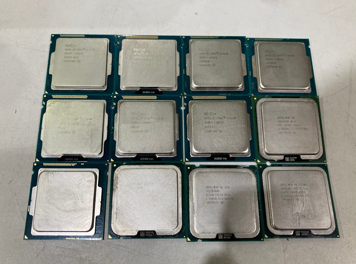 # # intel CPU CORE i5-4440 3470 i3-4160 3240 3220 CELERON G1840 430 D331 CORE 2 DUO E7500 計12個まとめ #O-220733拍卖