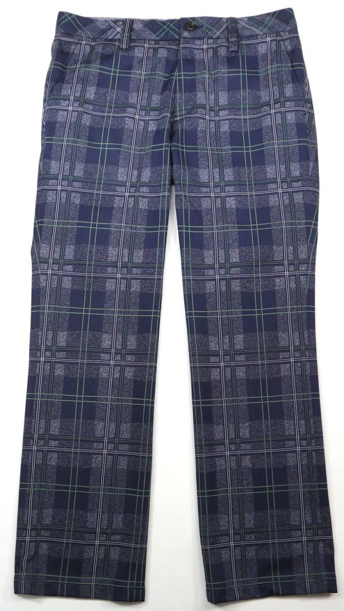 美品★Callaway キャロウェイ チェック柄スリムストレートパンツ 241-220657/Mサイズ拍卖