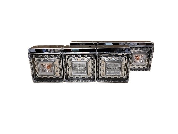 JB 角型LEDテールランプ 3連 バックランプ無 左右セット D拍卖