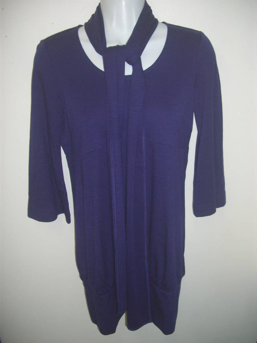 wb(ダブルビー/ビギ)ウール100%/チュニック/ストール付き☆サイズ38拍卖