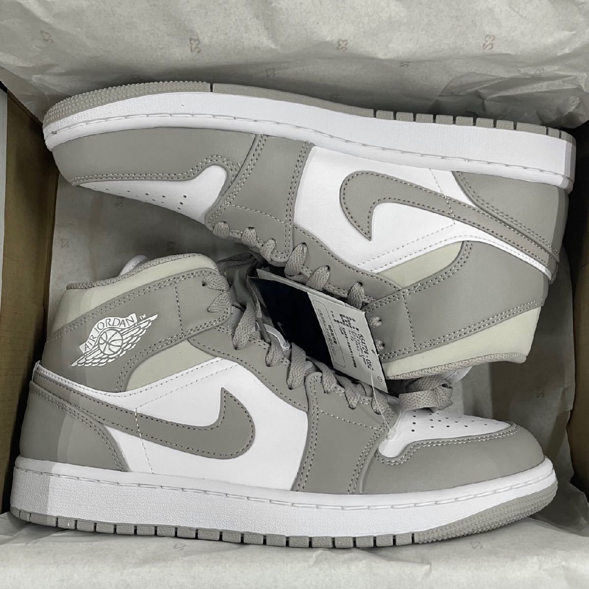 28cm US10 Nike Air Jordan 1 Mid Linen ナイキ エアジョーダン1 ミッド リネン 箱傷みあり本体に影響なし拍卖