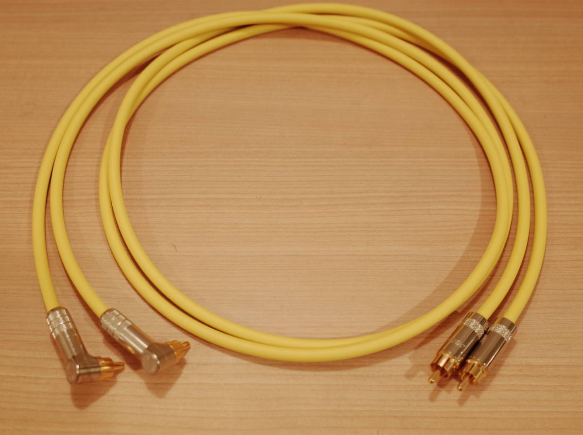 ★ 即決ペア RCAケーブル カナレ L-4E6S 2m 黄 Switchcraft L型 3502RAAU NEUTRIK NYS352G (L.R識別処理可) ブランド長さ変更 ★拍卖