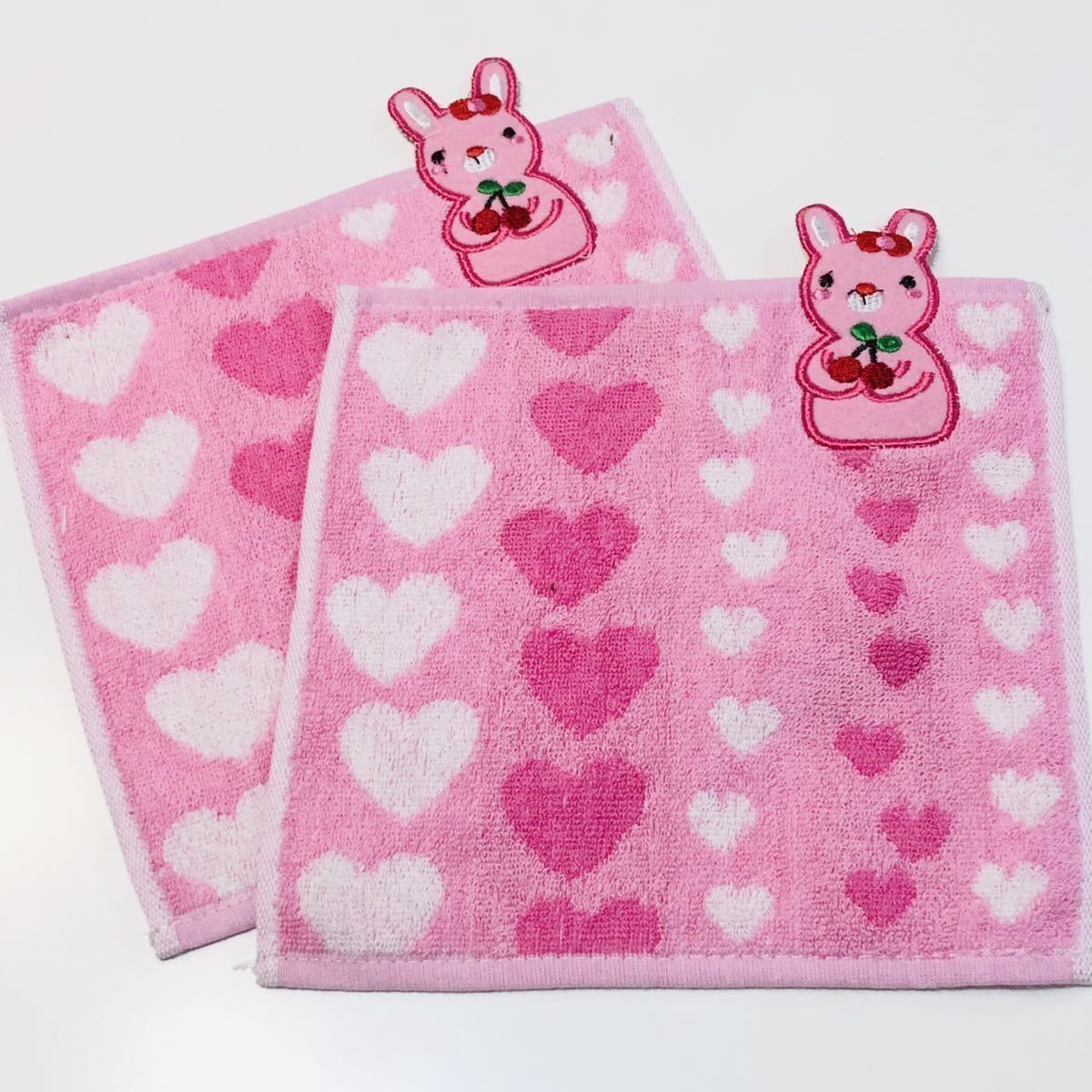 新品 sale 2枚セット ハンドタオル タオル ハンカチ キッズ アニマル プレゼント 大人気 うさぎ拍卖