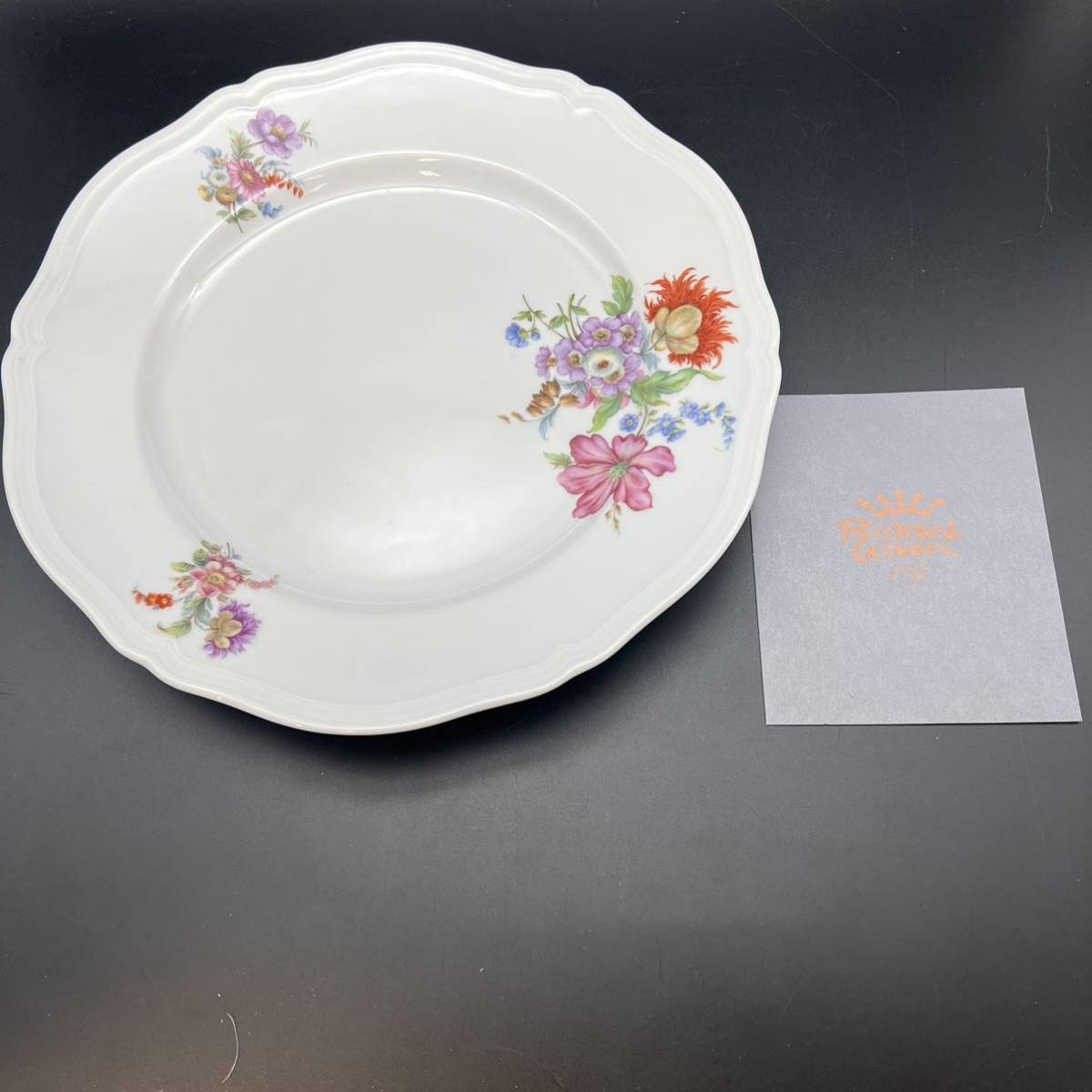 【未使用】リチャードジノリ サックスフラワー 皿 プレート 直径約27cm 16516 U80拍卖