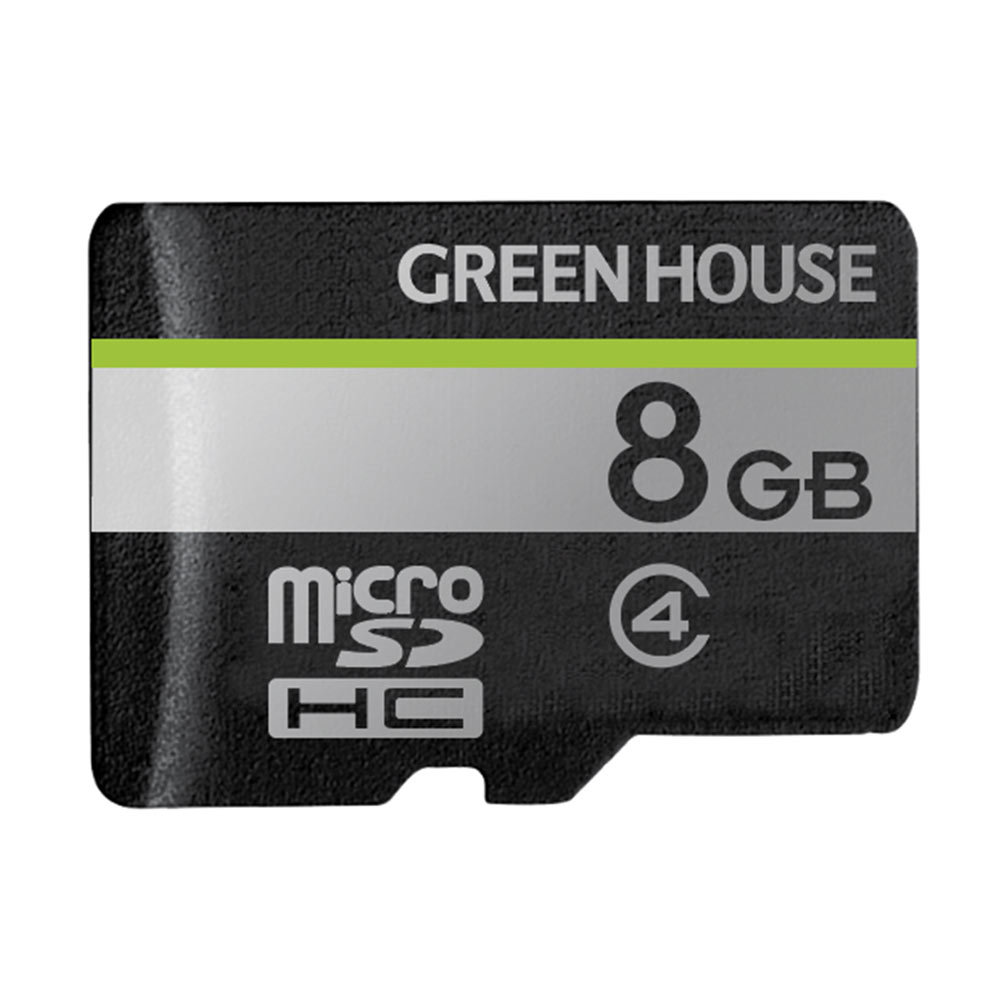 マイクロSDカード microSDHCカード 8GB 8ギガ SDカード変換アダプタ付属 グリーンハウス GH-SDM-D8G/8059x1個/送料無料メール便拍卖