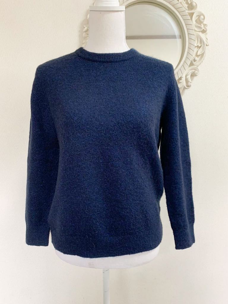 バナナリパブリック ニットセーター ネイビー ラメ混拍卖