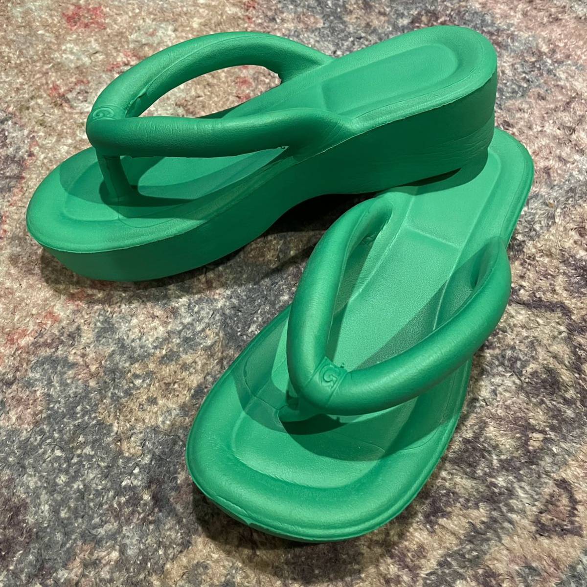 EVA Rubber Thong Sandals Emerald Green サンダル ビーチサンダル ビーサン 鼻緒 雪駄 ヴィンテージ ビンテージ 緑 グリーン エメラルド拍卖