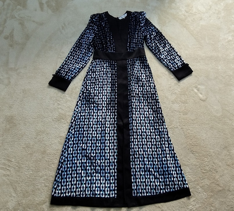 新品送料無料US4号 9号~11号前後DianevonFurstenbergダイアンフォンファステンバーグ ベルベットロングドレス拍卖