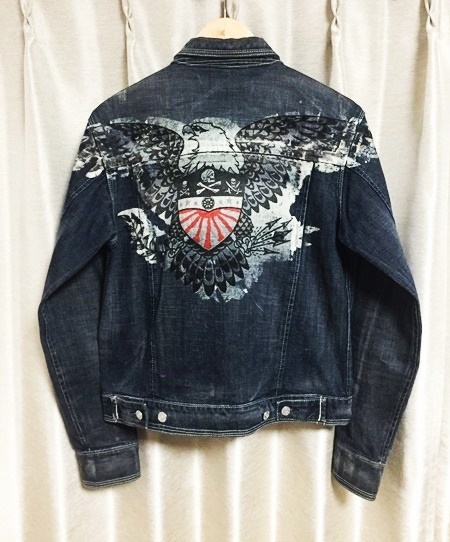 人気☆【BuddhistPunk】バックデザインデニムジャケット 1 ブディストパンク Buddhist Punk拍卖