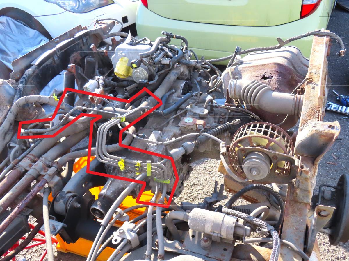 H23 EBD-TT2 TT1 後期 サンバー トラック SAMBAR 4WD 5F EN07(SC) 純正 燃料廻り配管 フューエルライン Assy / 113210km拍卖