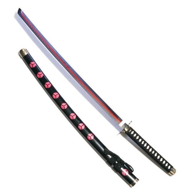 コスプレ 秋水 ゾロ 剣 武器 木製 onepiece ロロノアゾロ 刀 道具 赤黒 道具 国内拍卖
