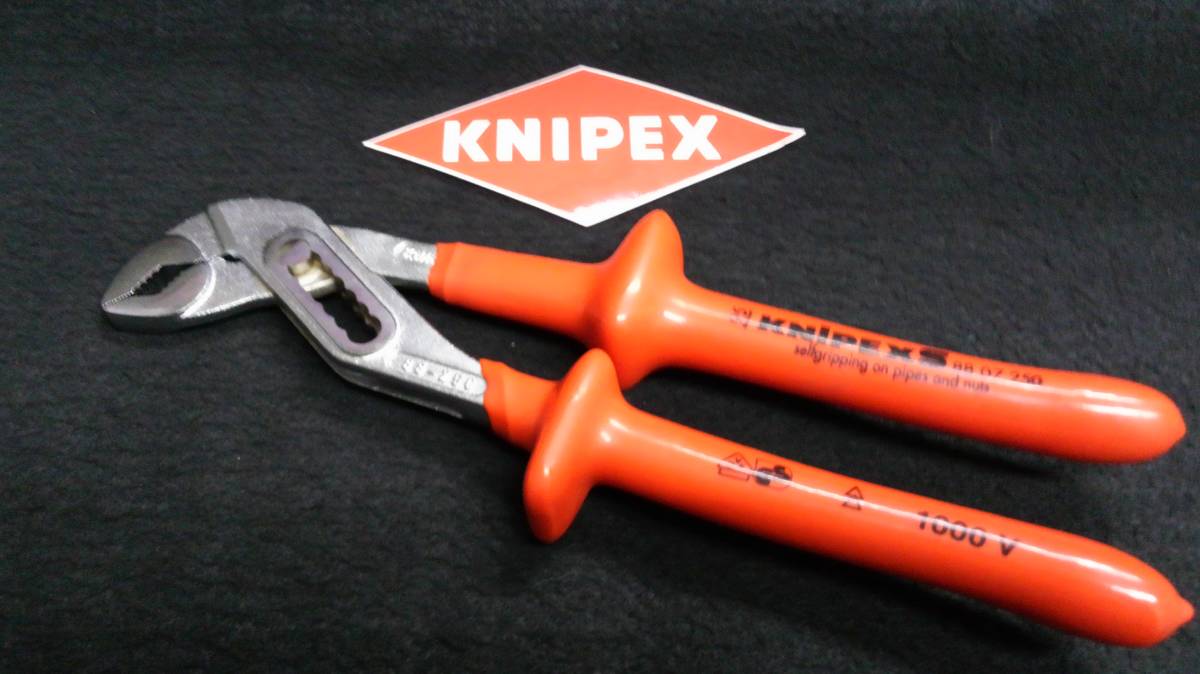 ・<12016> クニペックス KNIPEX 絶縁 ウォーターポンププライヤー 8807-250 美品 GERMANY 拍卖