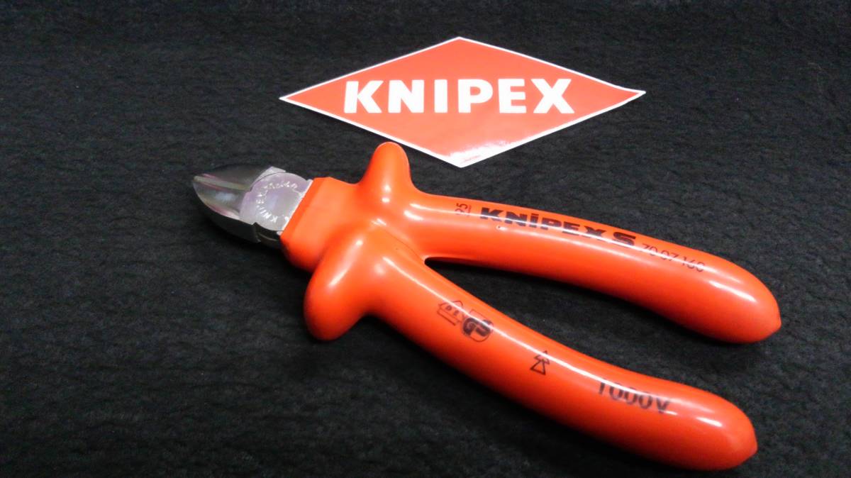 ・<12016> クニペックス KNIPEX 絶縁 ニッパー 7007-160 美品 GERMANY 拍卖