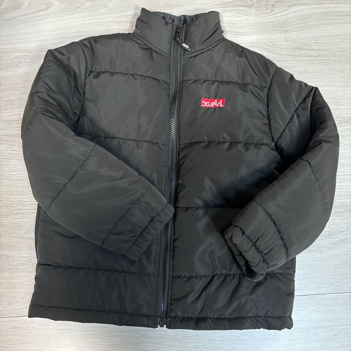 X-girl ダウンジャケット ブラック サイズ130 子供服 こども キッズ kids拍卖