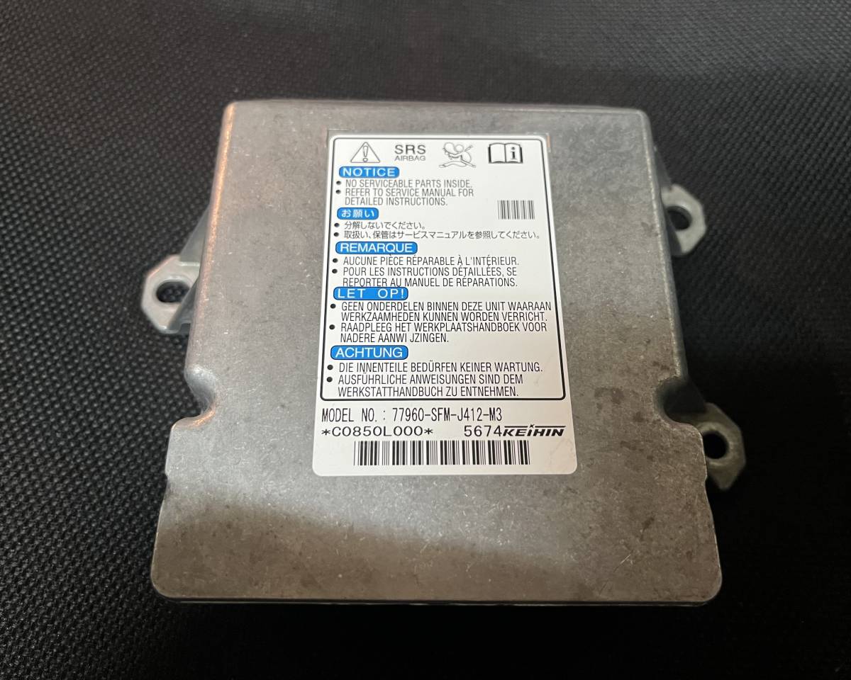 保証付き!! フリード GB3/GB4/GP3 77960-SFM-J412-M3 エアーバック エアバッグ コンピュータ コンピューター ECU71 m.拍卖