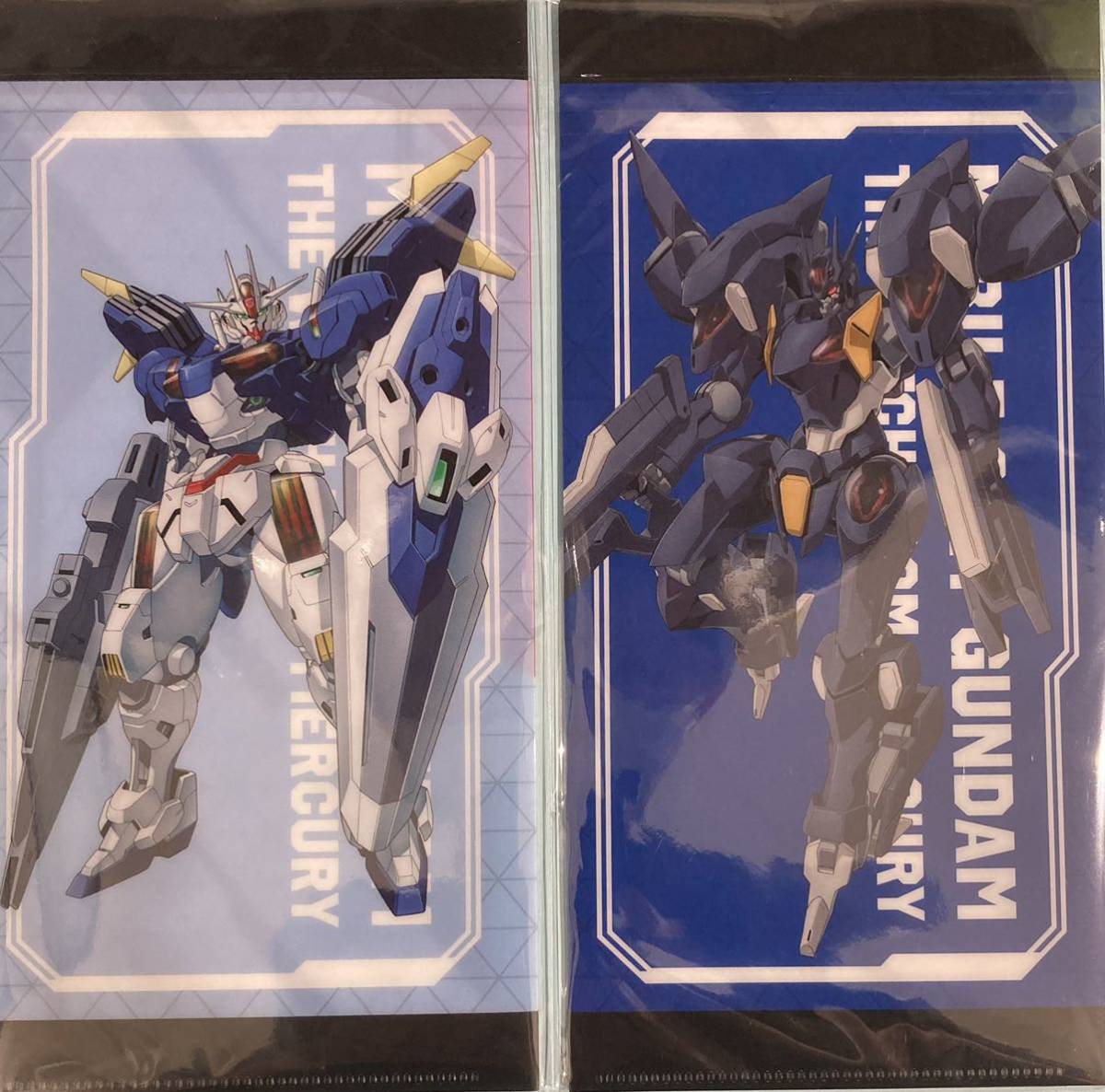 機動戦士ガンダム水星の魔女ミニクリアファイル2枚 エアリアル改修型とファラクト 未開封新品拍卖