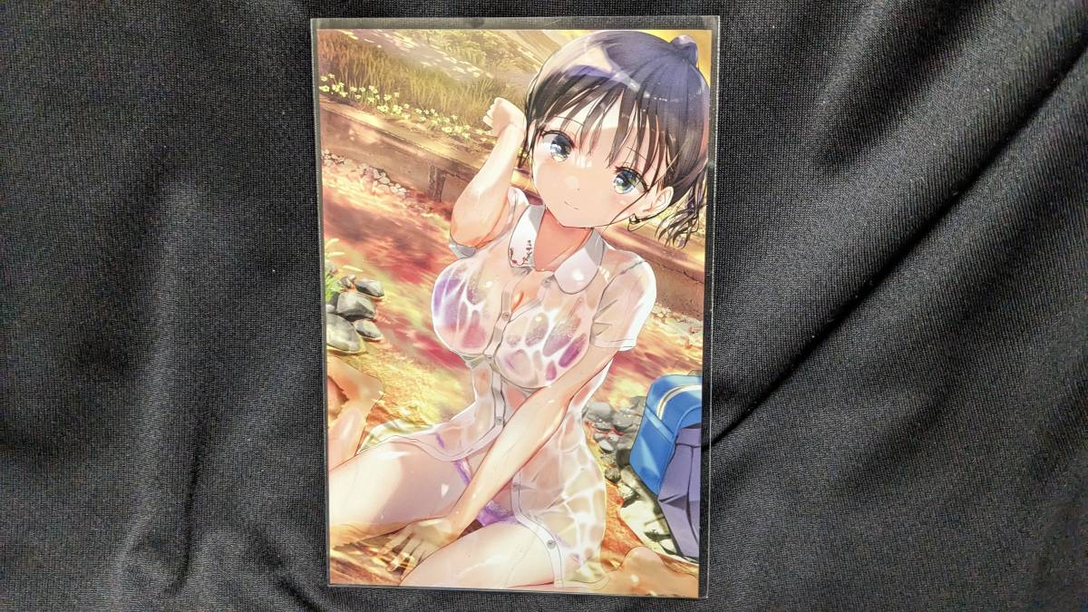 【送料無料】(非売品)緒方てい 緒方亭 みずぬれおんなのこ ポストカード拍卖