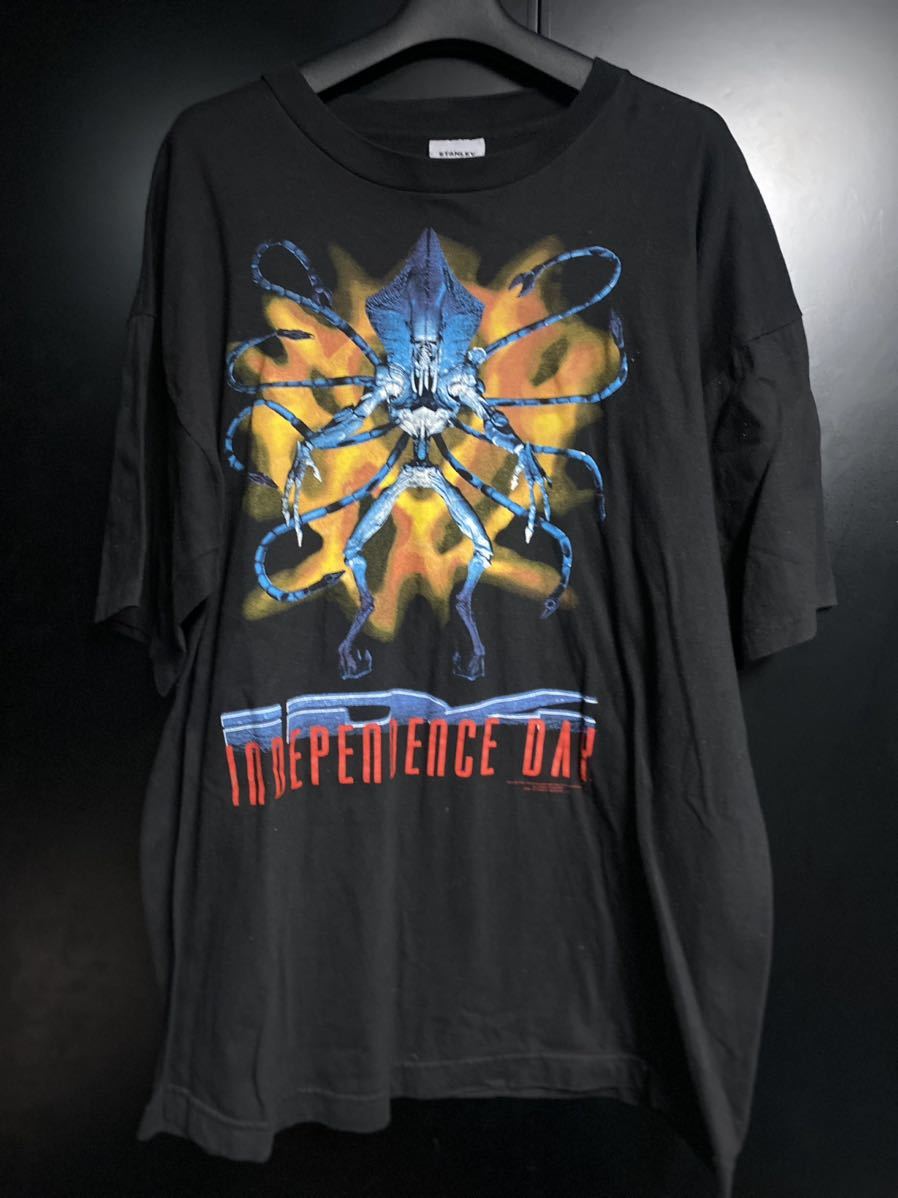 90'S 当時物 INDEPENDENCE DAY Tシャツ ヴィンテージ XL コピーライト 映画Tシャツ インデペンデンスデイ オフィシャル エイリアン拍卖