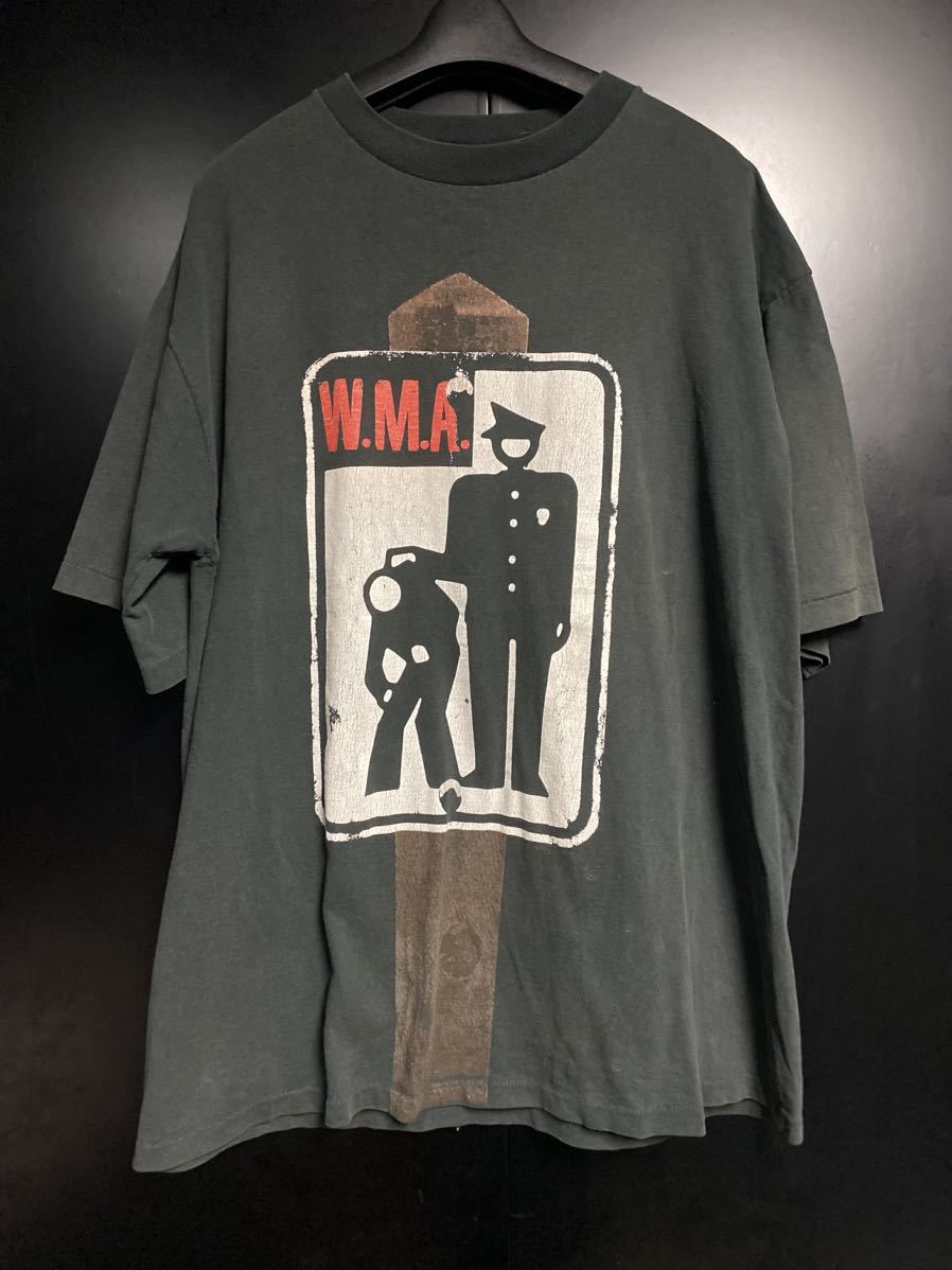 90'S 当時物PEARL JAM W.M.A. POLICE Tシャツ ヴィンテージ XL USA製 パールジャム バンドTシャツ スマパン マリリンマンソン拍卖