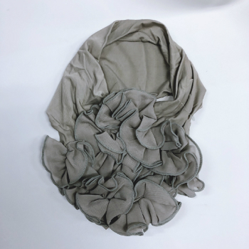 新品◎送料無料◎ヘアーバンド ターバン でネックスカーフ ◎無地Xライトグレー拍卖