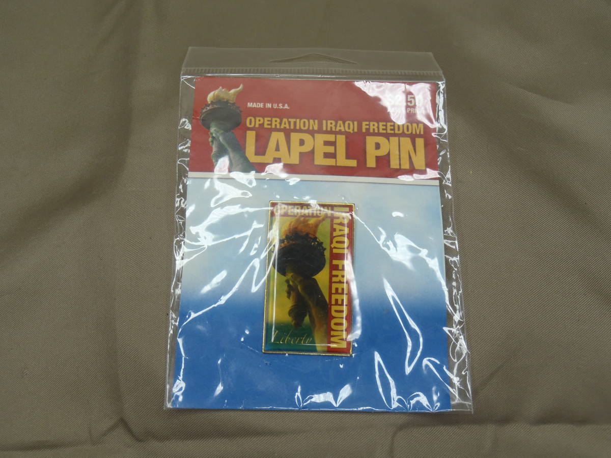 USA製 ピンズ 「LAPEL PIN」 OPERATION IRAQI FREEDOM イラク戦争における自由作戦? 未使用・中古品拍卖