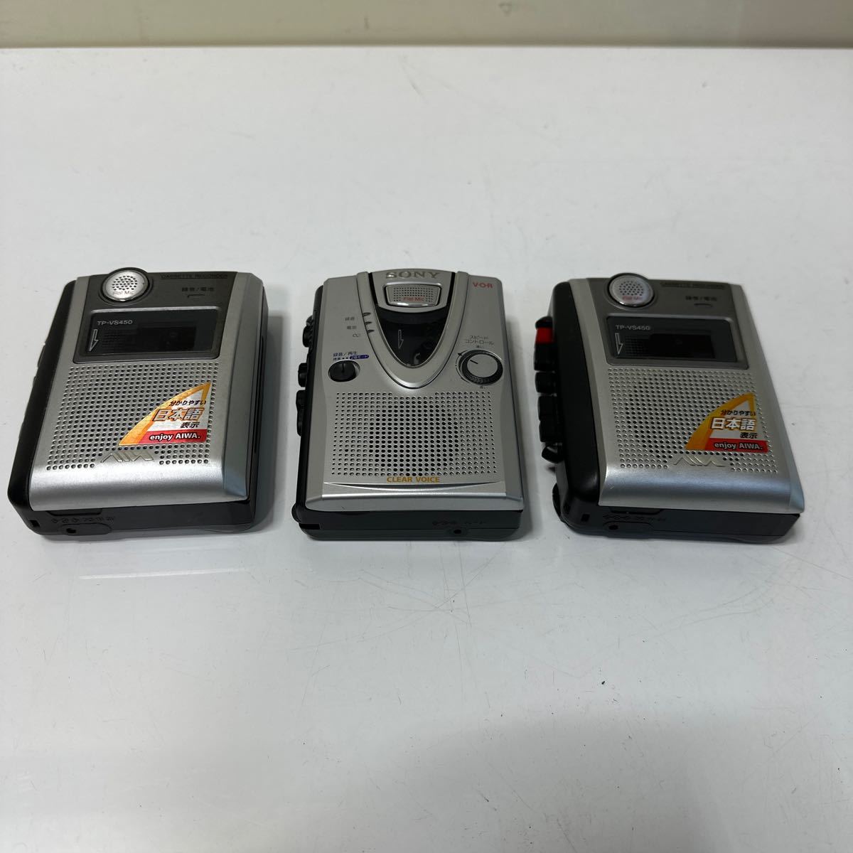 A283 SONY カセットプレーヤー ポータブル AIWA TP-VS450 TCM-400 3個セット まとめて 現状拍卖
