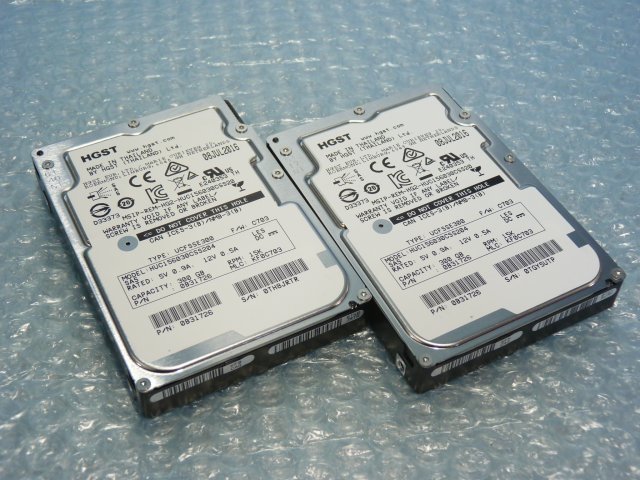 1PJF // 2個セット / HGST HUC156030CSS204 300GB 2.5インチ SAS HDD 15K(15000)rpm 12Gb 15mm // HITACHI HA8000/RS220 AN1 取外 //在庫2拍卖