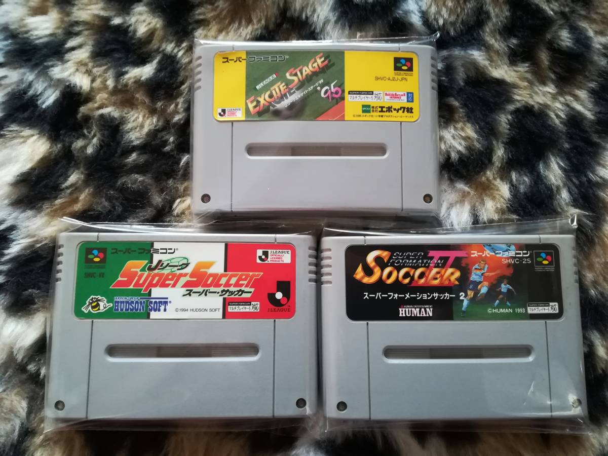 【クリーニング・動作確認済み】SFC スーパーサッカー&スーパーフォーメションサッカー2&エキサイトステージ95 同梱可拍卖