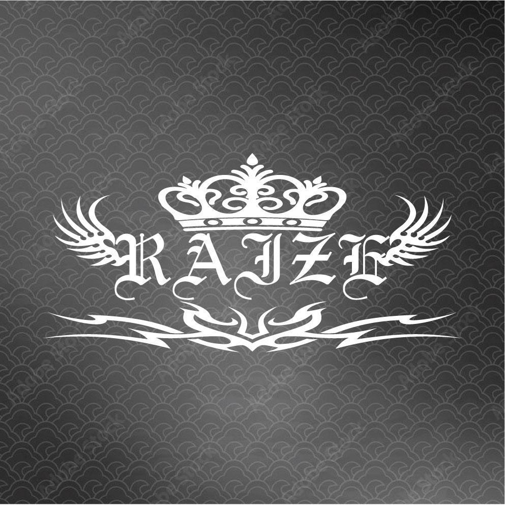 送料無料 トヨタ ライズ RAIZE 王冠 羽 トライバル カッティングステッカー 白色拍卖