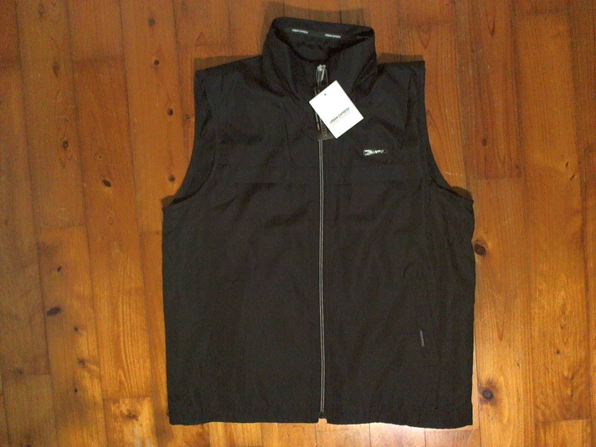 ☆新品・未使用☆アーバンエキスプレス【URBAN EXPRESS】ジップアップ ベスト ノースリーブ ジャケット M 黒 アーバン エキスプレス拍卖