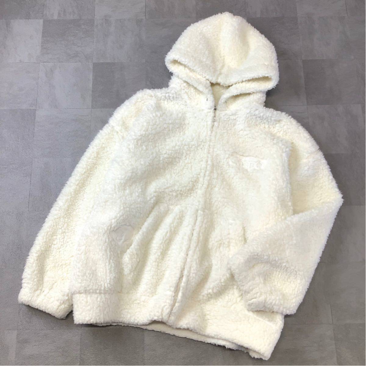 完売品 gelato pique Casper ジェラートピケ キャスパー ボアジャケット レディース Fサイズ フリー ホワイト拍卖