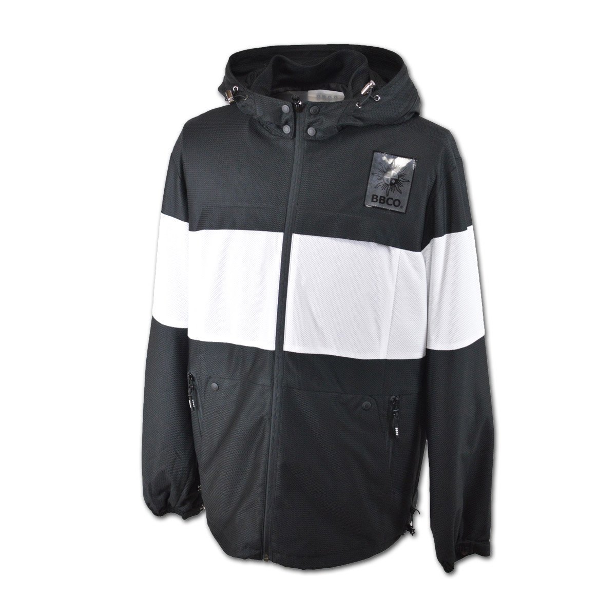 30%OFF【BBCO ビビコ】メンズ ブルゾン LL(50) 黒×白 31-3101-01-05 アンジェロ 大きいサイズ フード付き おしゃれ かっこいい @拍卖