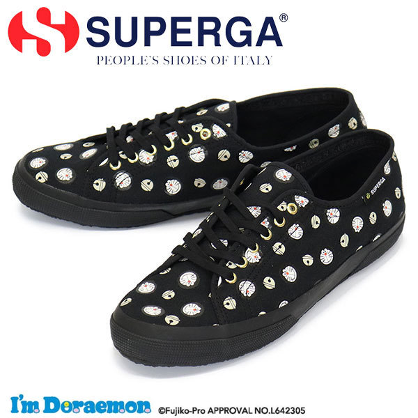 SUPERGA (スペルガ) ドラえもん 2725 I'm Doraemon S4138EW キャンバス スニーカー BLACK-YELLOW SPG049 41-約26.0cm拍卖