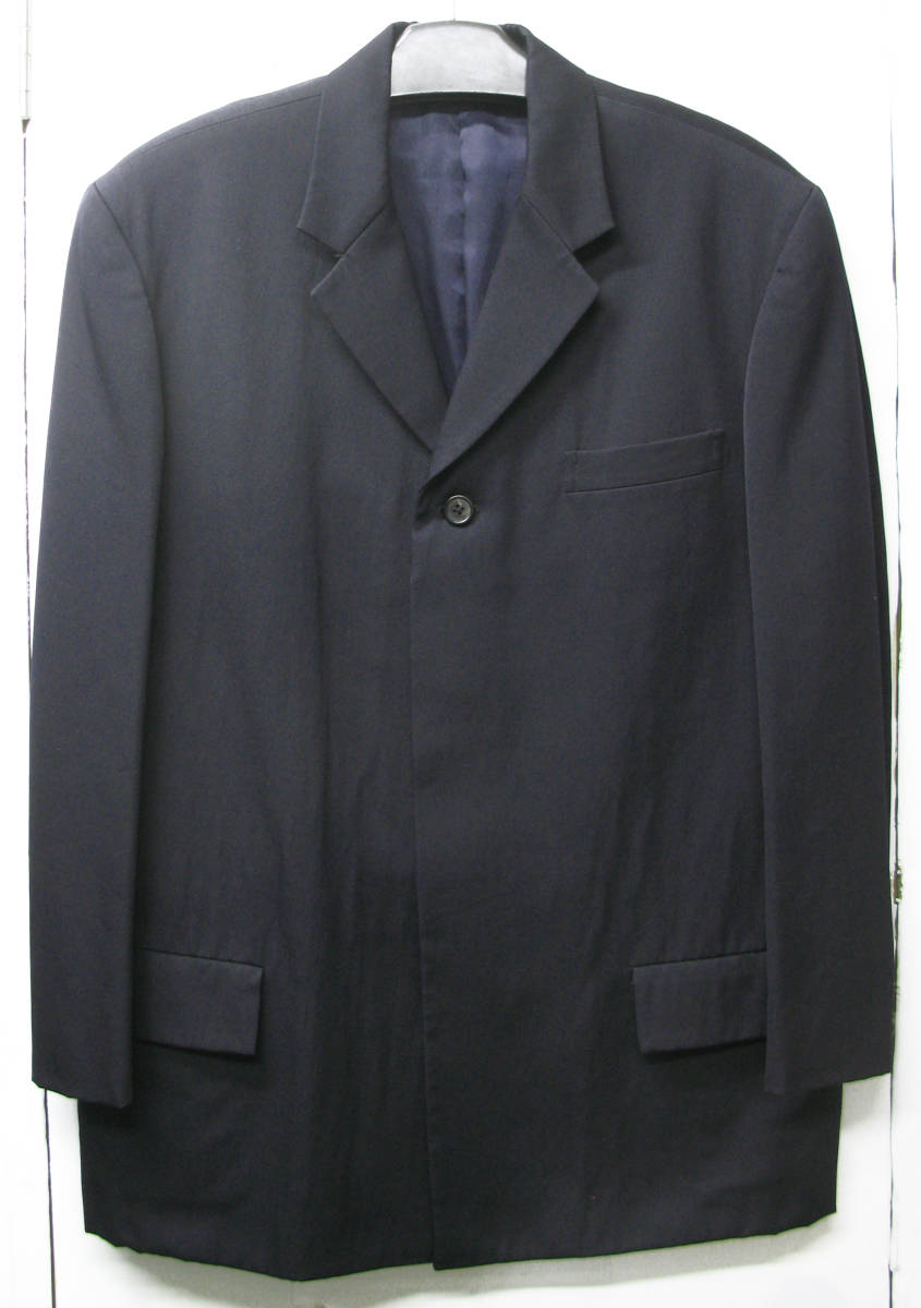 Y's for MEN Yohji Yamamoto VINTAGE GABARDINE FRONT FLY JACKET NAVY S ワイズフォーメンヨウジヤマモト ギャバ 比翼 ジャケット 濃紺 2拍卖