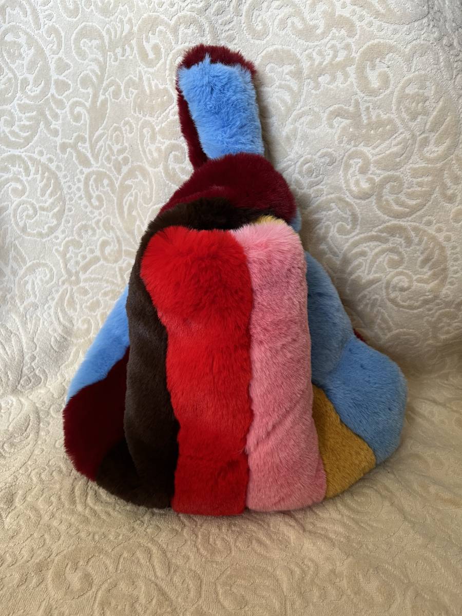 ZARA フェイク・ファー ハンドbag マルチカラー(赤/茶/ピンク/水色/黄土色) 拍卖