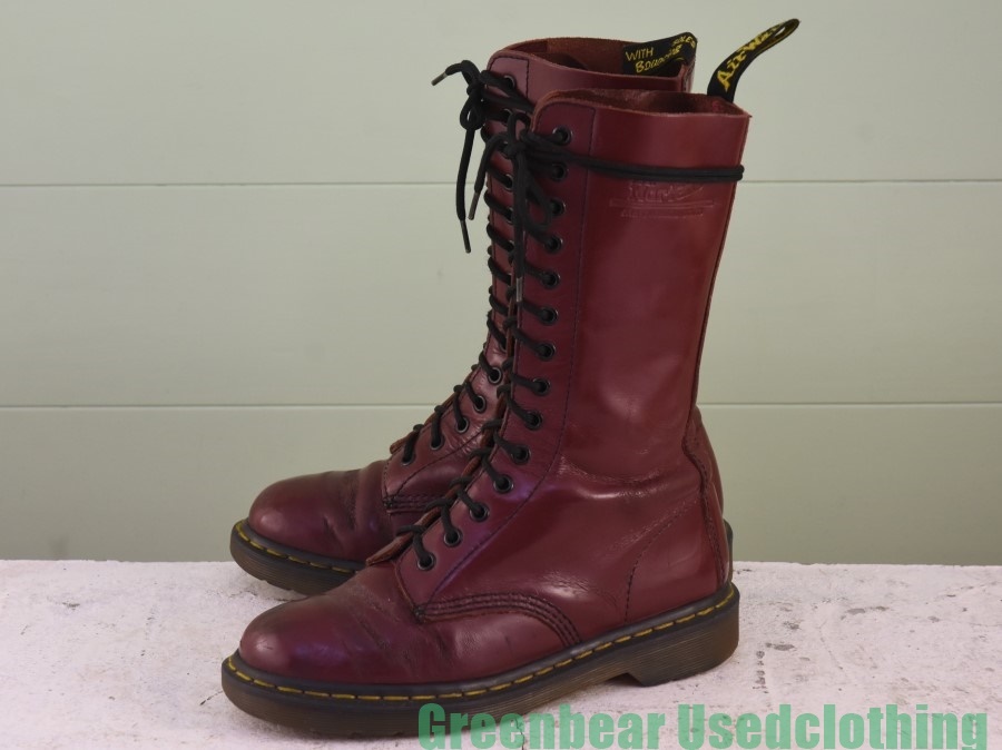 Y384◆レディース【Dr.マーチン】レースアップブーツ エンジ 39 24.5cm拍卖