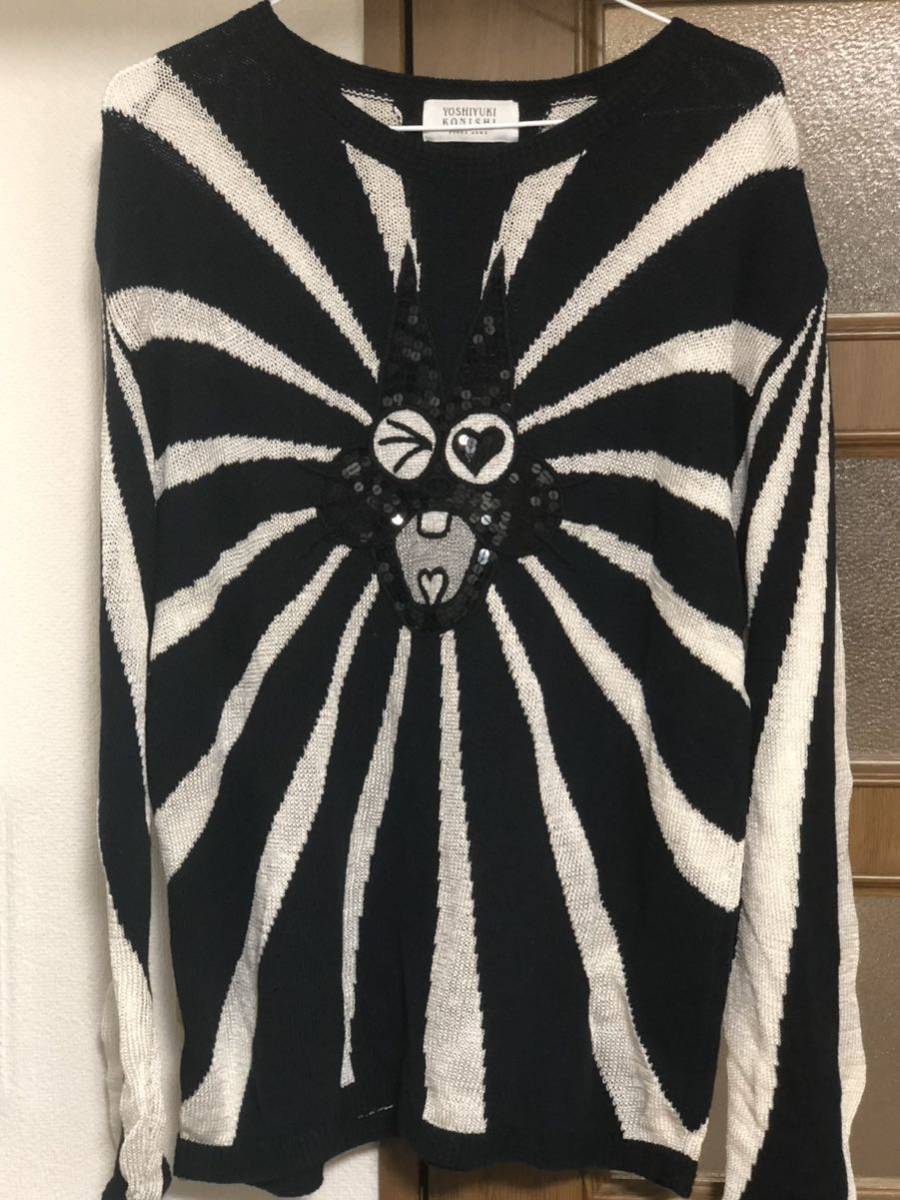 赤塚不二夫 ニャロメ セーター YOSHIYUKI KONISHI ヨシユキ コニシ 総柄 ニット 希少品拍卖