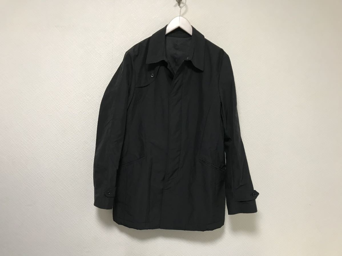 本物ハイダウェイニコルHIDEAWAYSNICOLEナイロンロングステンカラーコートジャケットメンズワークミリタリービジネススーツXL黒ブラック50拍卖