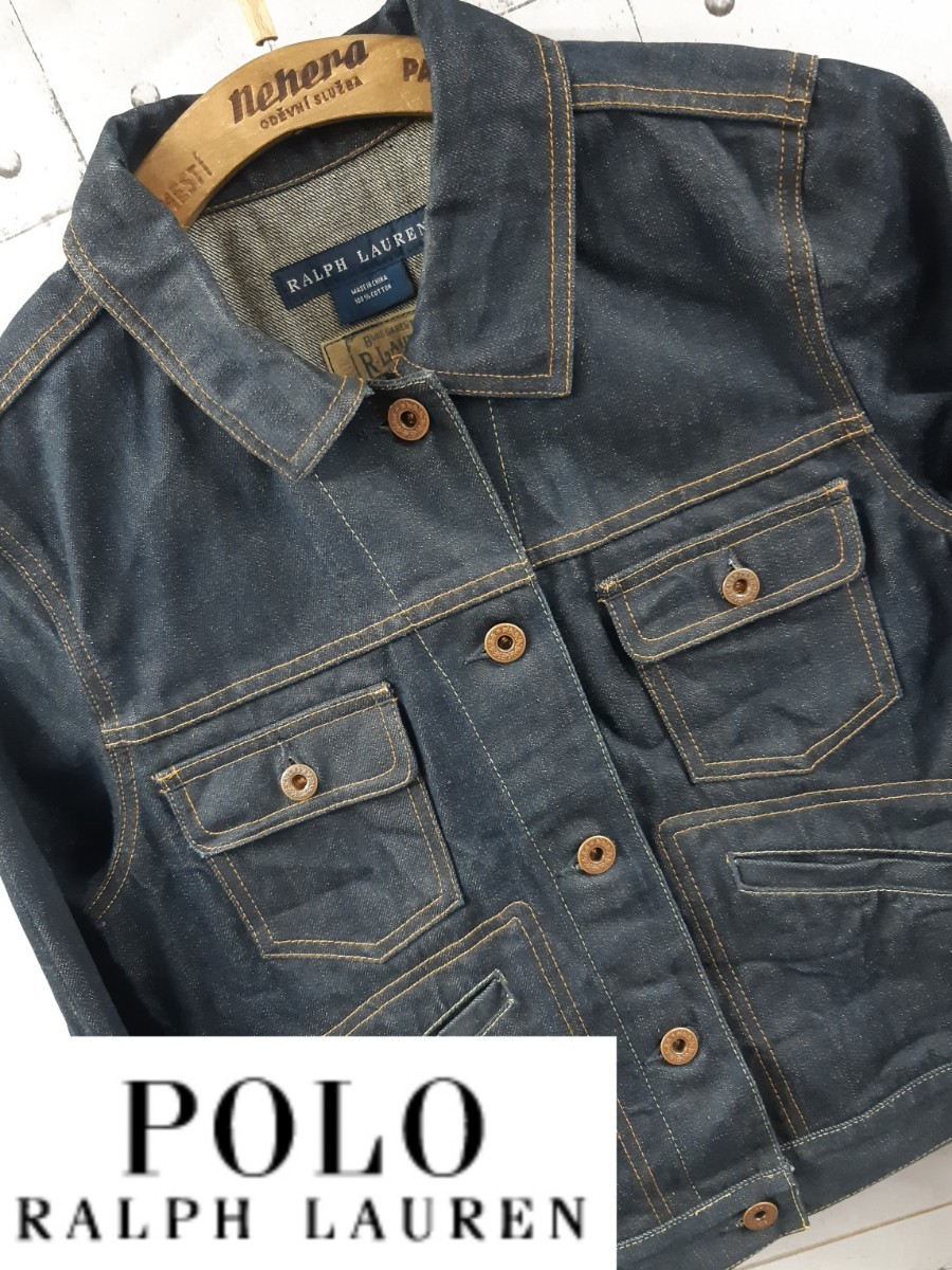 SALE!売り切り!90s~ RALPH LAUREN 月桂樹 Gジャン デニム ジャケット ラルフローレン トラッカージャケット ヴィンテージ インパクト21拍卖