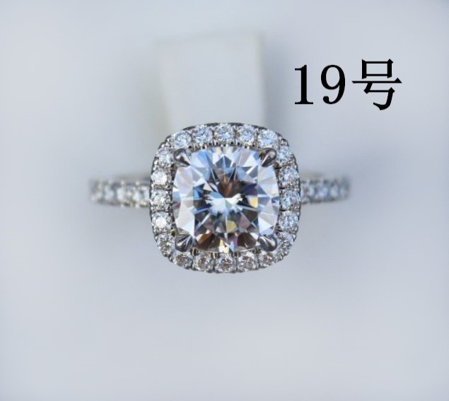 スクエアリング シルバー 19号 ジルコニア 普段使い 指輪 CZダイヤ スクエア リング キラキラ メンズ拍卖