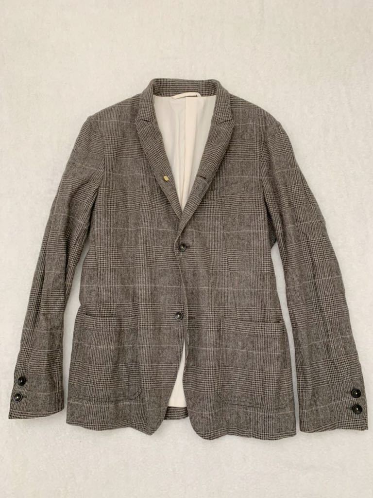 BLUE WORK グレンチェックジャケット sizeL ブルーワーク メンズ tomorrowland トゥモローランド拍卖