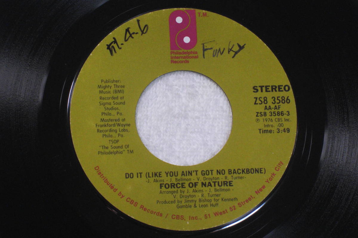 USシングル盤45’ Force Of Nature : Do It / Baby I'm Yours (And I'm So Glad) (Philadelphia International RecordsZS8 3586) 拍卖