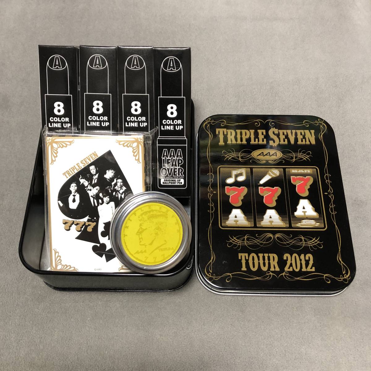 AAA トランプ 未開封 & リップ型 ボールペン 4本 未使用 その他 ★★★送料込み★★★ 777 入手困難 超レア トリプルエー拍卖
