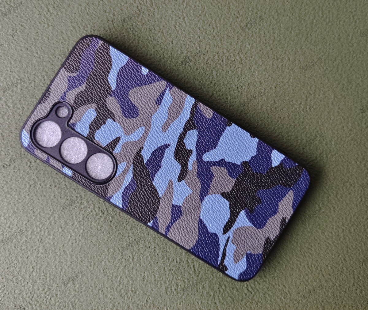 galaxy S23 ケース ブルー 迷彩柄 アーミー柄 カムフラージュ 4拍卖