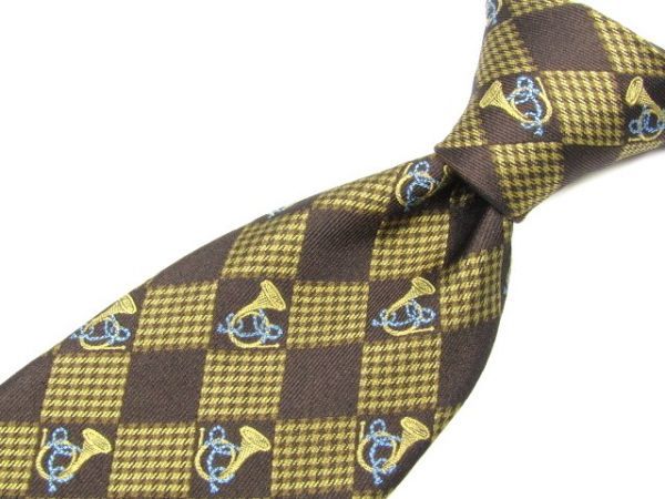 LONGCHAMP(ロンシャン) シルクネクタイ 格子&楽器柄 イタリア製 842556C226R24拍卖