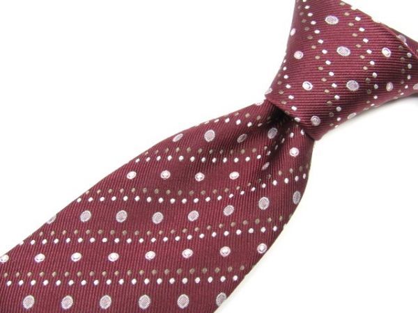 CHARLES JOURDAN(シャルルジョルダン) シルクネクタイ ドットストライプ柄 イタリア製 842555C227R24拍卖