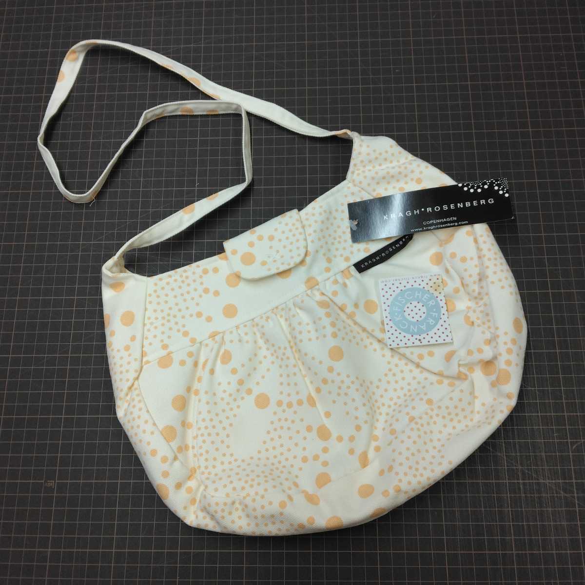 北欧デザイン デンマーク コットン ショルダーバッグ ミンガスピーチ kragh rosenberg 未使用拍卖