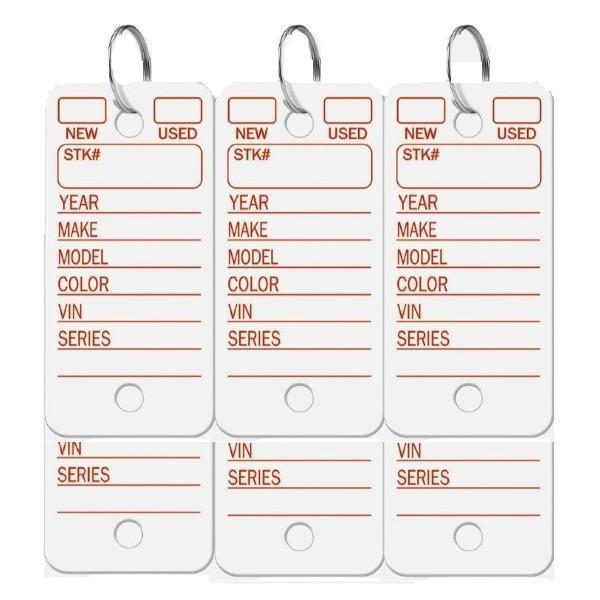 U.S.カーディーラーで実際に使われているキータグ ホワイト 6枚セット拍卖