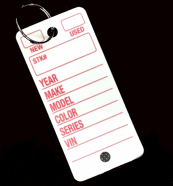 U.S.カーディーラーで実際に使われているキータグ ホワイト 6枚セット 送料無料拍卖