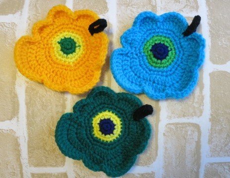 ☆3個セット☆北欧お花アクリルたわし・コースターNo.2☆色変更可能拍卖